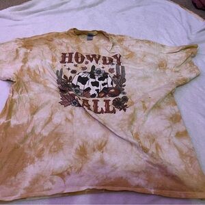 Gildan Orange Tie-Dye T-Shirt